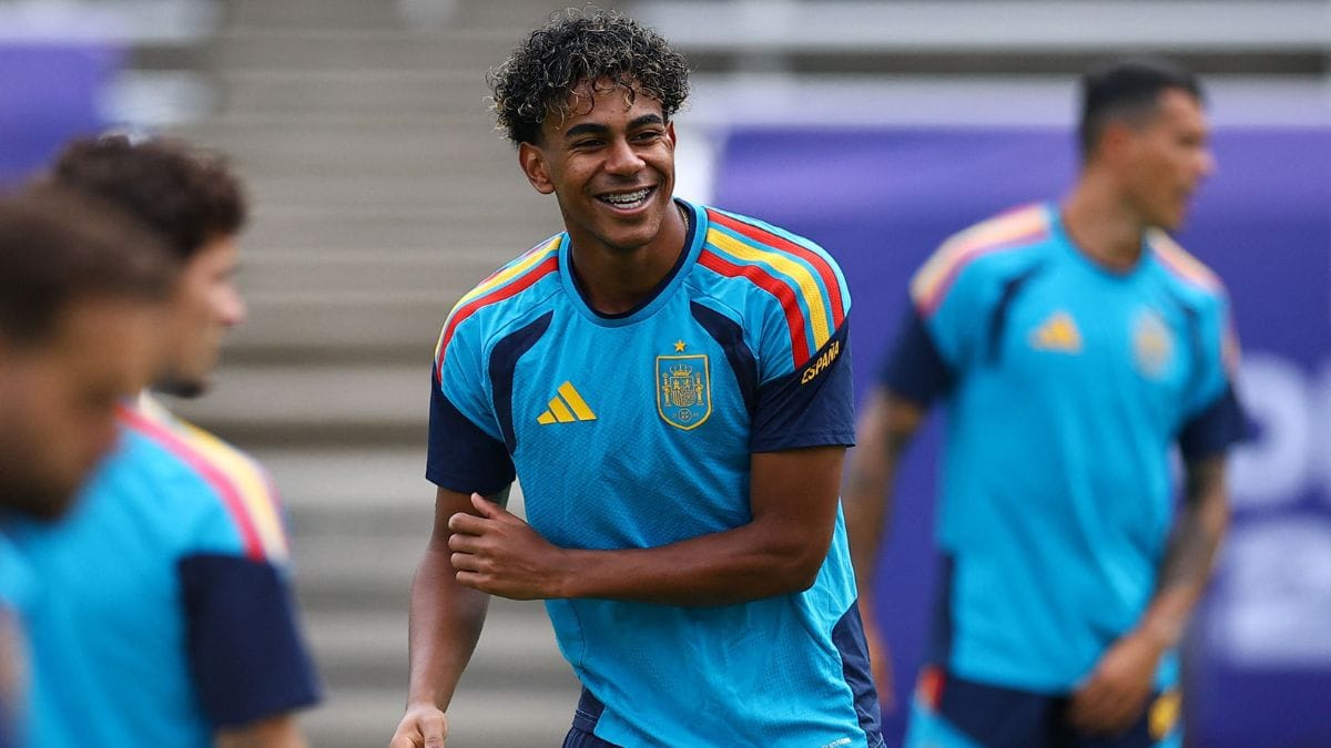 Lamine Yamal of Spain during a training session | Agustin Marcarian | Reuters