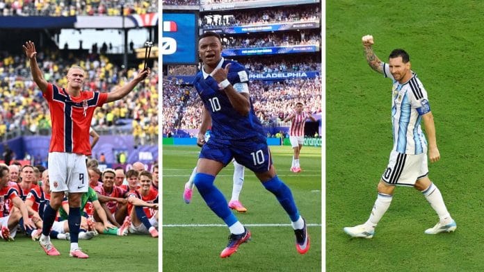 Erling Haaland, Kylian Mbappe and Lionel Messi are locked in at the same position for the historic Golden Boot race | Reuters