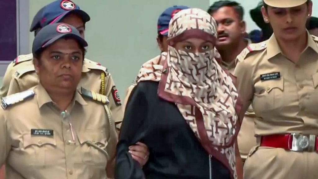Siya Goyal being taken to court from Vadgaon Maval Police Station, in Lonavala on Friday | ANI