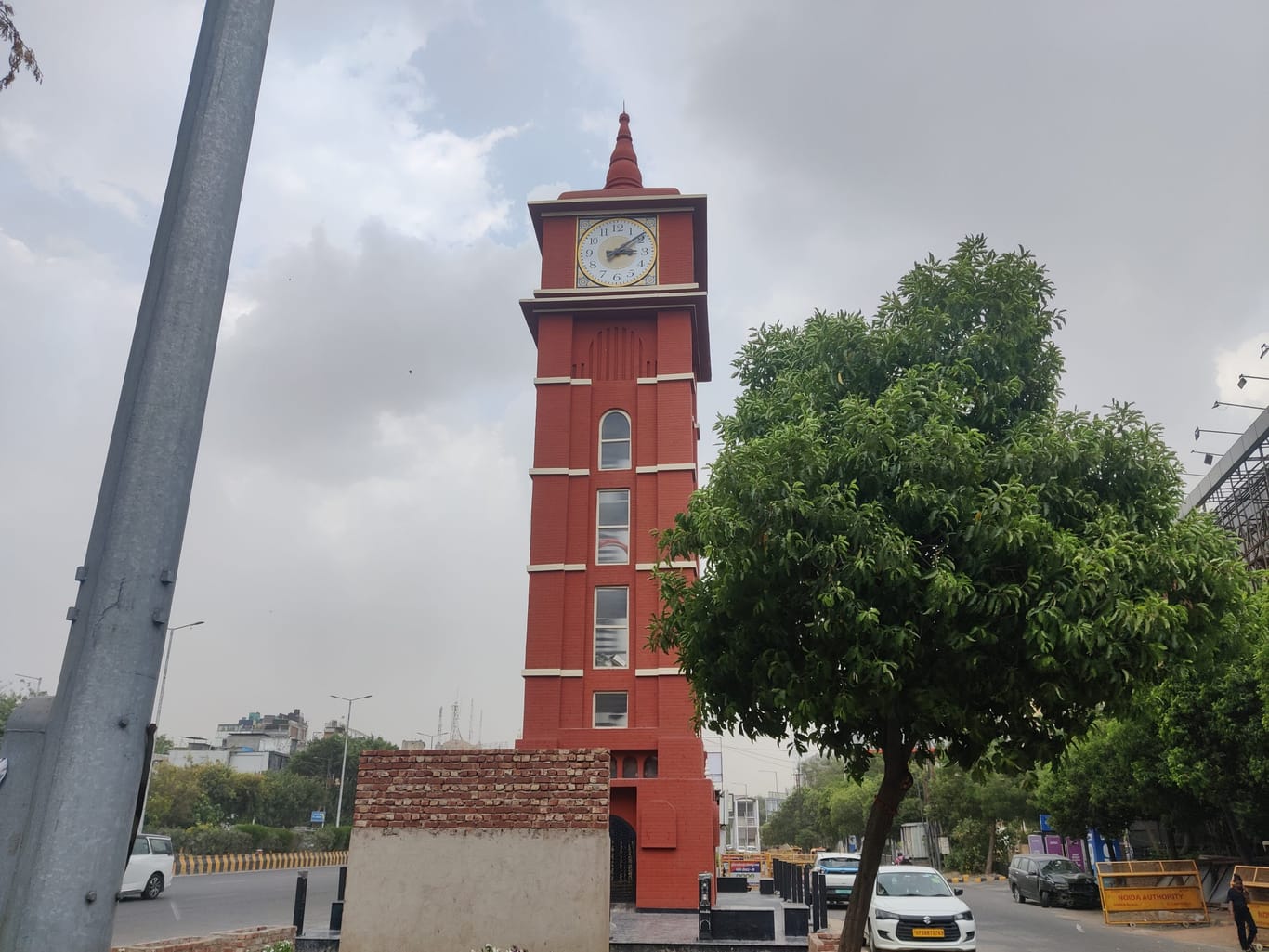 The 75-foot-tall clock tower in Noida Sector 18 was inaugurated in August 2025 | Almina Khatoon | ThePrint