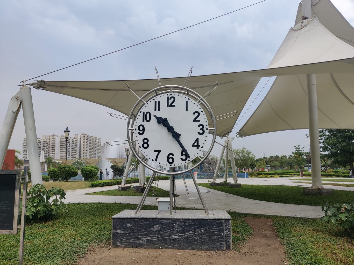 In Sector 78, the clock is not placed at a roundabout or a crowded intersection. Instead, it sits inside a neighbourhood park named Ved Van | Almina Khatoon | ThePrint