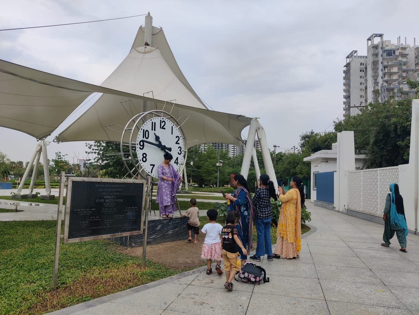 Visitors can often be seen gathering around the clock in Ved Van to take photos, with some even rotating its hands for pictures | Almina Khatoon | ThePrint