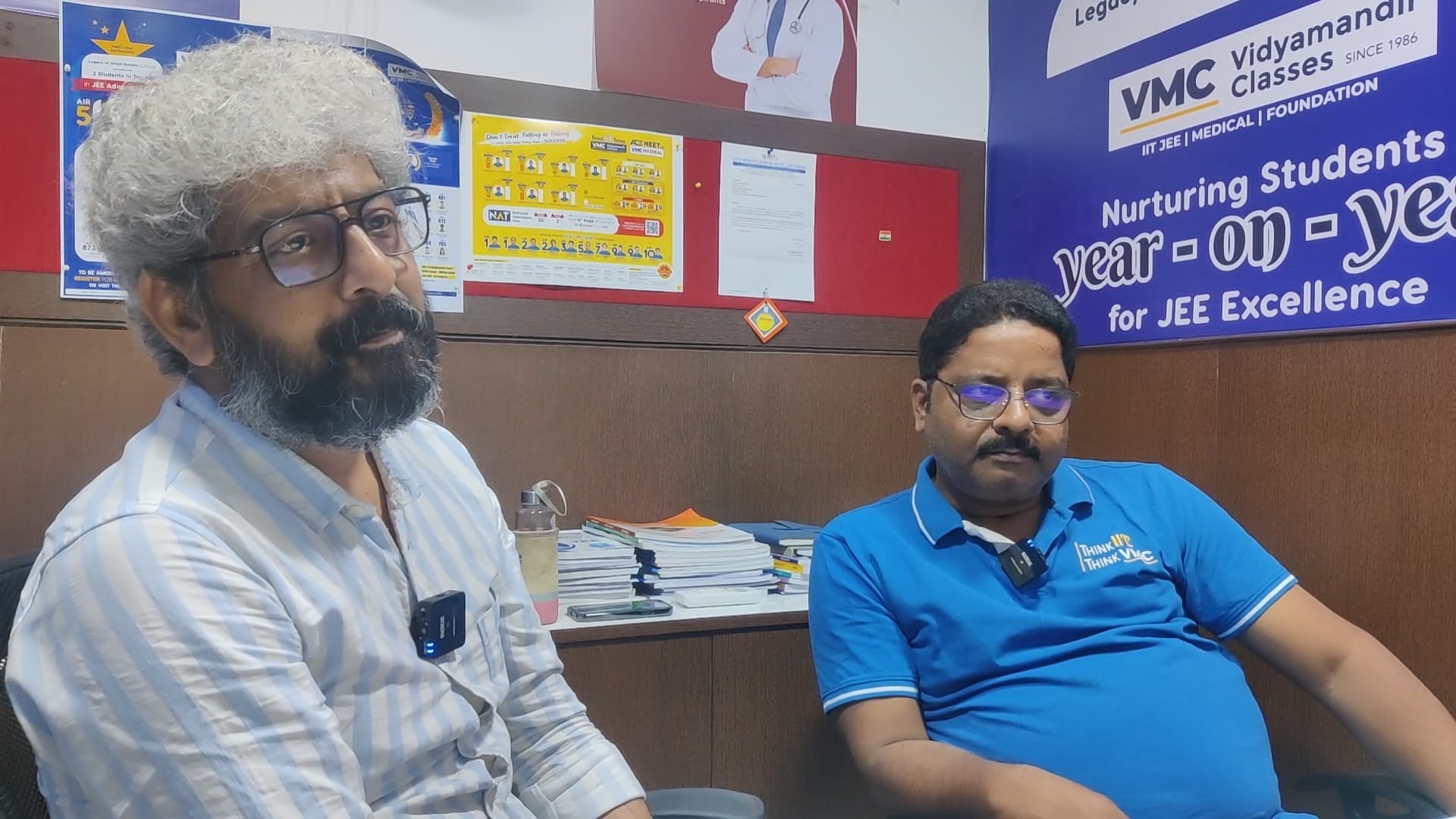 Jaideep Vidyarthi and Pawan Singh at Vidyamandir Classes in Lucknow | Photo: Vitasta Kaul | ThePrint