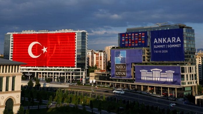 General view of the venue where the NATO leaders' summit is due to take place, in Ankara, Turkey, July 6, 2026. REUTERS/Yves Herman