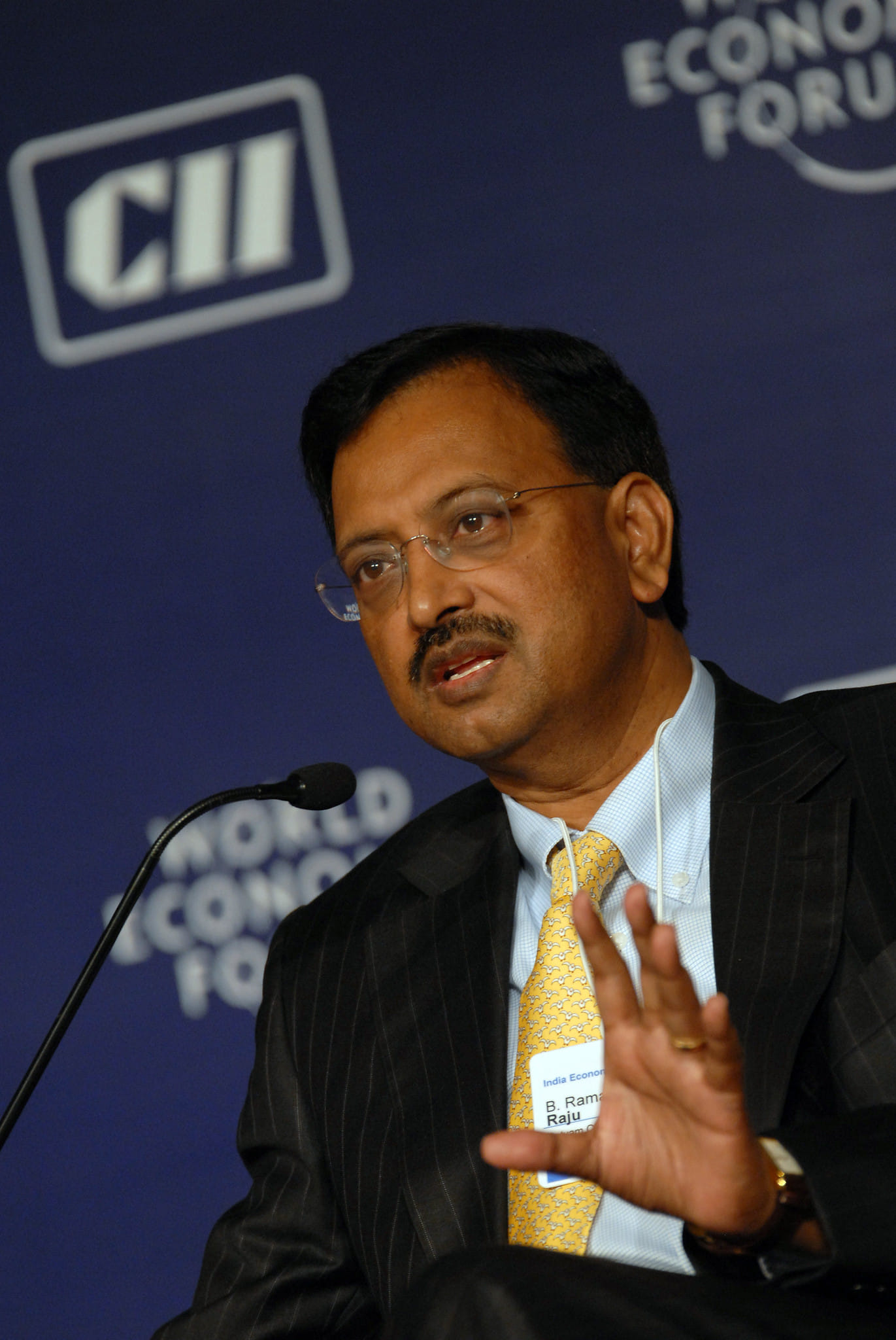 File photo of Byrraju Ramalinga Raju, founder of Satyam Computer Services at the opening plenary session of World Economic Forum's India Economic Summit 2008 in New Delhi (16-18 November 2008) | Norbert Schiller/WEF via flickr