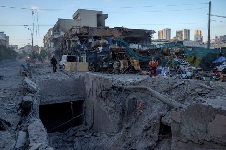 Russian missiles strike Kyiv killing one, wounding 13