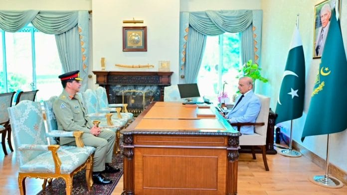 Pakistan PM Shehbaz Sharif with Gen. Aamer Raza in Islamabad on 24 July 2026 | X@PakPMO