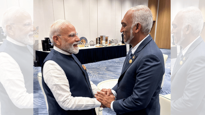 File photo of PM Modi with Maldives President Mohamed Muizzu. | ANI