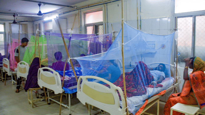 Representational photo. | Dengue-infected patients receive treatment inside a dengue ward at a hospital in Uttar Pradesh. | ANI