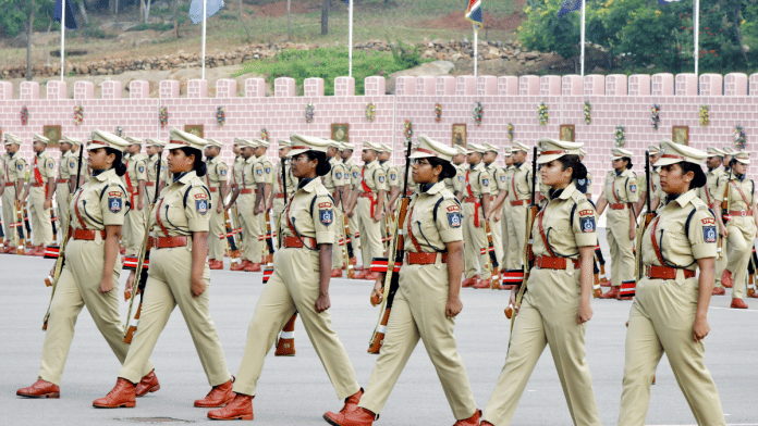 File photo of women cadets during the concluding parade of the 77th Regular Recruits (RR) batch of Indian Police Service trainees at the Sardar Vallabhbhai Patel National Police Academy, in Hyderabad | ANI