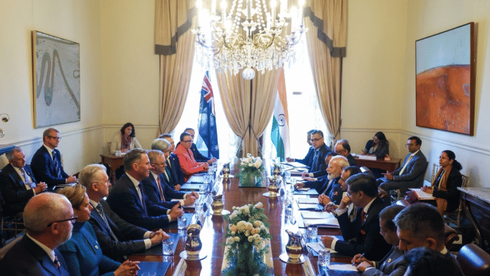 PM Narendra Modi holds discussion with Australian PM Anthony Albanese regarding trade and allied interests, in Melbourne on Thursday | X/@narendramodi