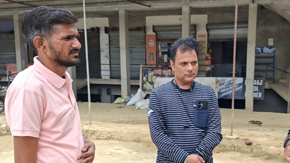 Yogendra Pratap and Durgesh Singh of Ambrapur village of Sitapur. 'Har Hindu ko dukh hua hai', says Yogendra on donation 'theft''. Prashant Srivastava/ThePrint