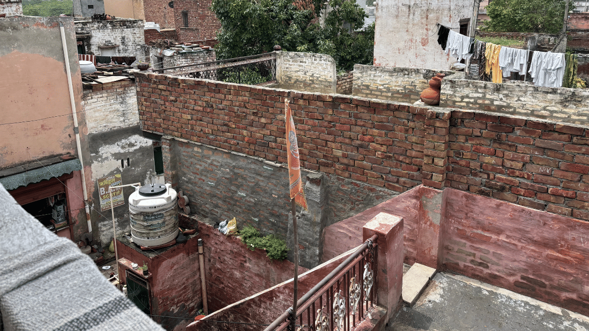 The houses of arrested shooters Hakikat (left) and Sagar (right) are adjacent to each other at Riwara village | Samridhi Tewari | ThePrint