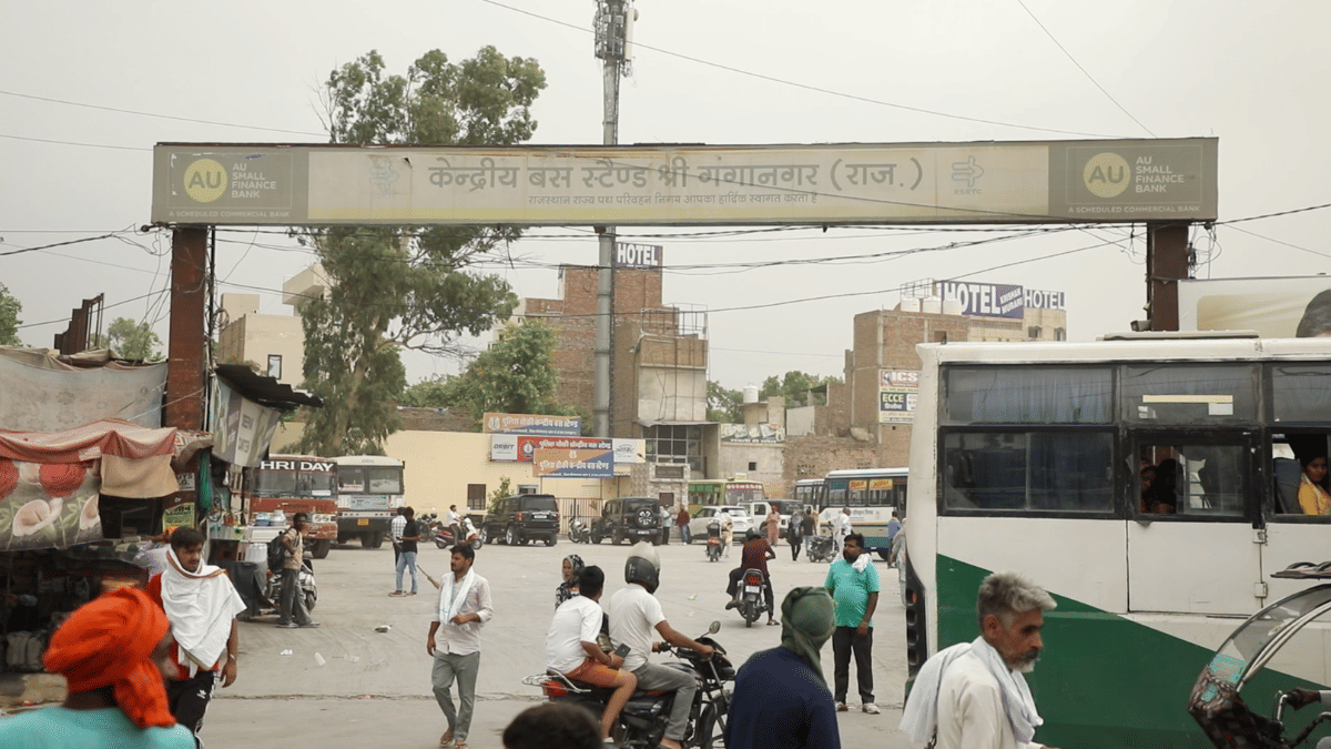 The bus stop at Sri Ganganagar from where the survivor took the auto ride during her return trip | Saqiba Khan | ThePrint