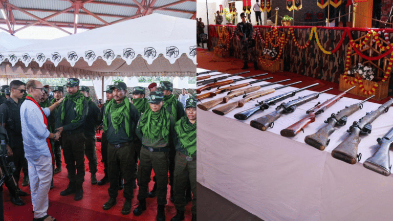 46 cadres of banned Kangleipak Communist Party voluntary surrender in Manipur, hand over weapons