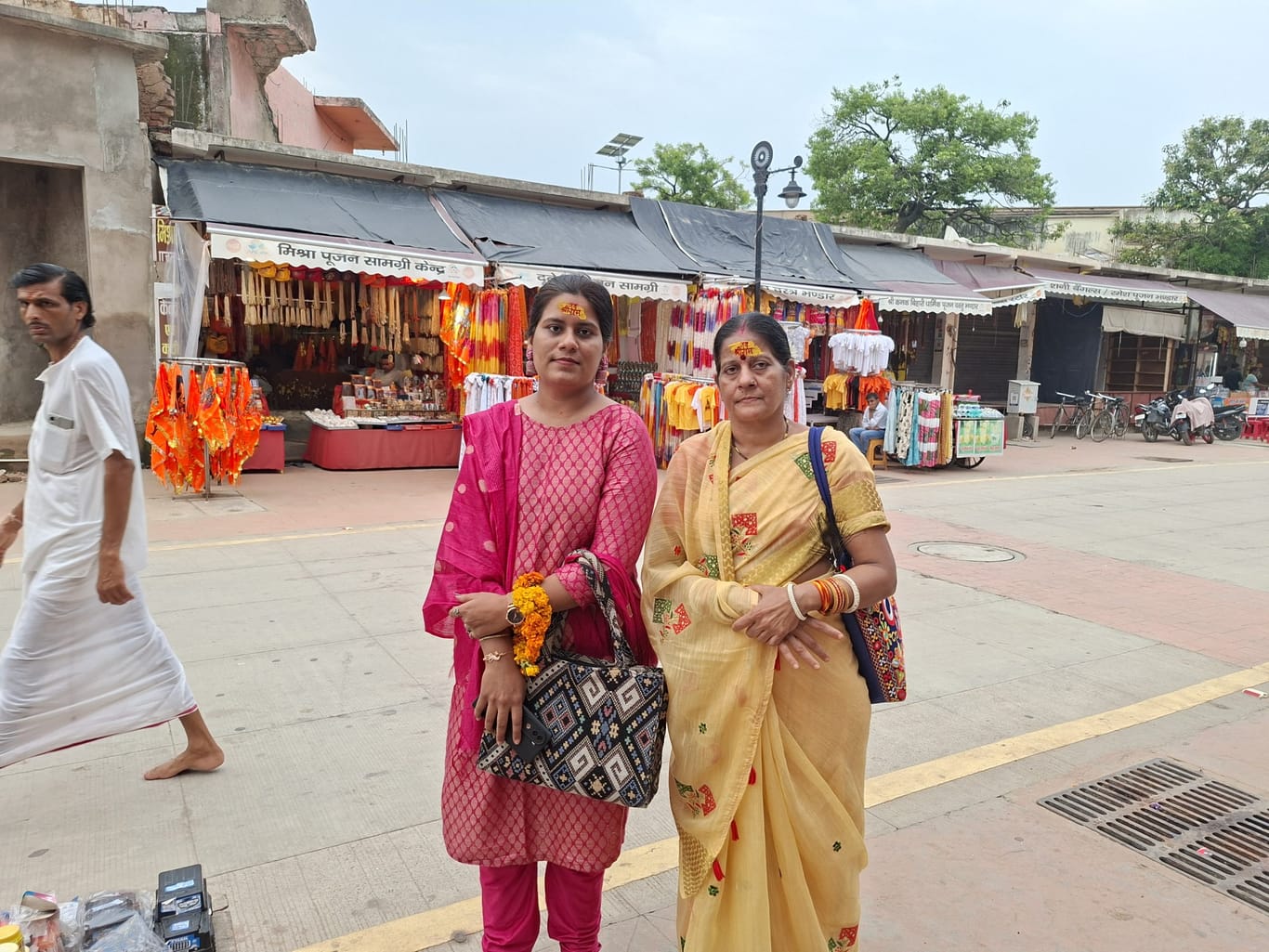 Devotees Lakshmi Thakur and Priyanka Thakur from Chattisgarh, at the Ram Temple in Ayodhya | Prashant Srivastava | ThePrint