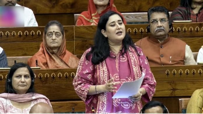 BJP MP Bansuri Swaraj speaks in Lok Sabha during the Monsoon Session of Parliament, in New Delhi on Tuesday | Sansad TV/ANI Video Grab