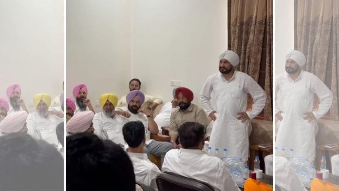 Former Punjab CM Charanjit Singh Channi at a meeting with his supporters at his residence Friday | Source: X/Charanjit Singh Channi