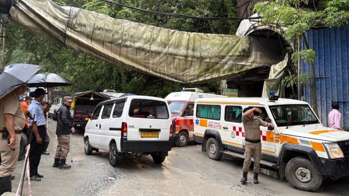 A devastating methane gas explosion inside an under-construction headrace tunnel of the Teesta Stage-VI Hydropower Project in Samardung, Namchi district, Sikkim, killed 25 people on 20 July | Sakshi Mehra, ThePrint