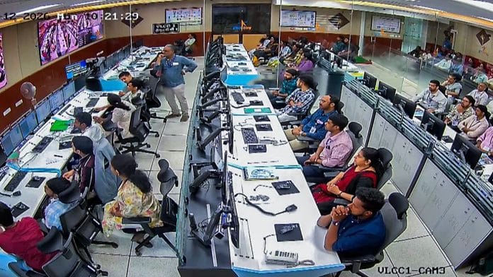 ISRO scientists and engineers in the mission control room in Sriharikota. | Representational image | ANI