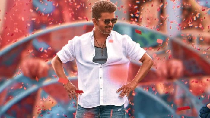 Vijay in a still from Jana Nayagan.