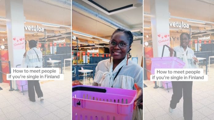 Shoppers are expected to approach only those who carry pink baskets | Photo: Instagram/@kashivi_20