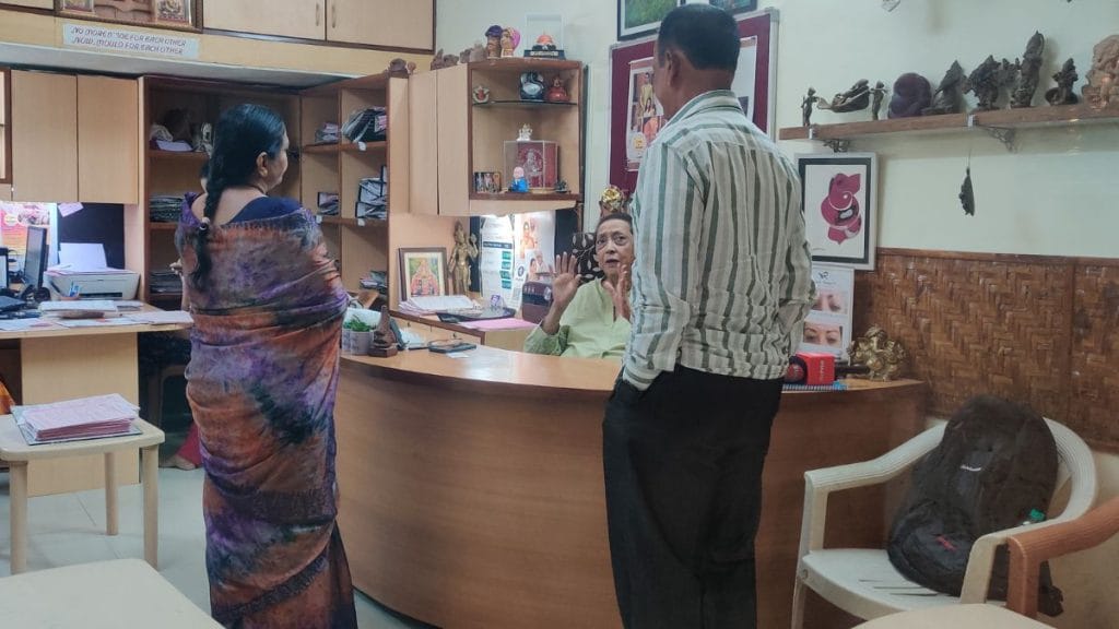 Nandini Dange imparts her wisdom to Mr and Mrs Jadhav at the Harmony Marriage Bureau. They have come to find a bride for his US-based son. Stela Dey | ThePrint