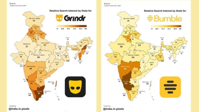 Google Trends measures relative search interest, not the number of users | X/@indiainpixels