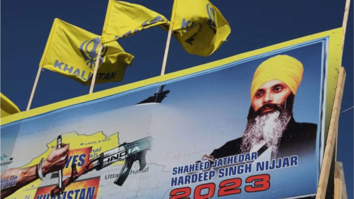 Poster of Hardeep Singh Nijjar, who was shot by the Bishnoi gang