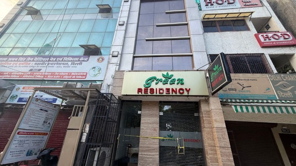 Guest houses and hotels in Hauz Rani remain sealed a month and a half after the fire. Many of them had more rooms than legally permitted. Tarini Unnikrishnan | ThePrint