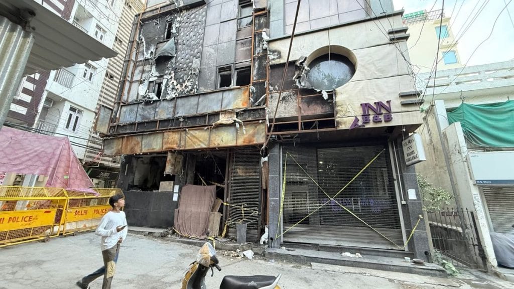 A blaze tore through the Flourish B&B on June 3, killing 22, in Hauz Rani, Delhi. Tarini Unnikrishnan | ThePrint