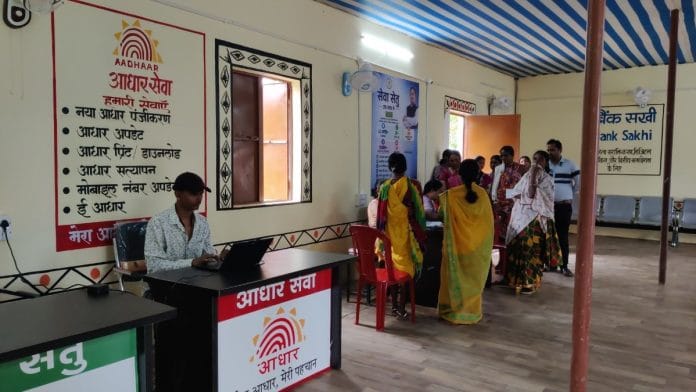 At the Netanar CRPF camp in Bastar, government schemes are provided to local tribal people | Photo: Krishan Murari | ThePrint