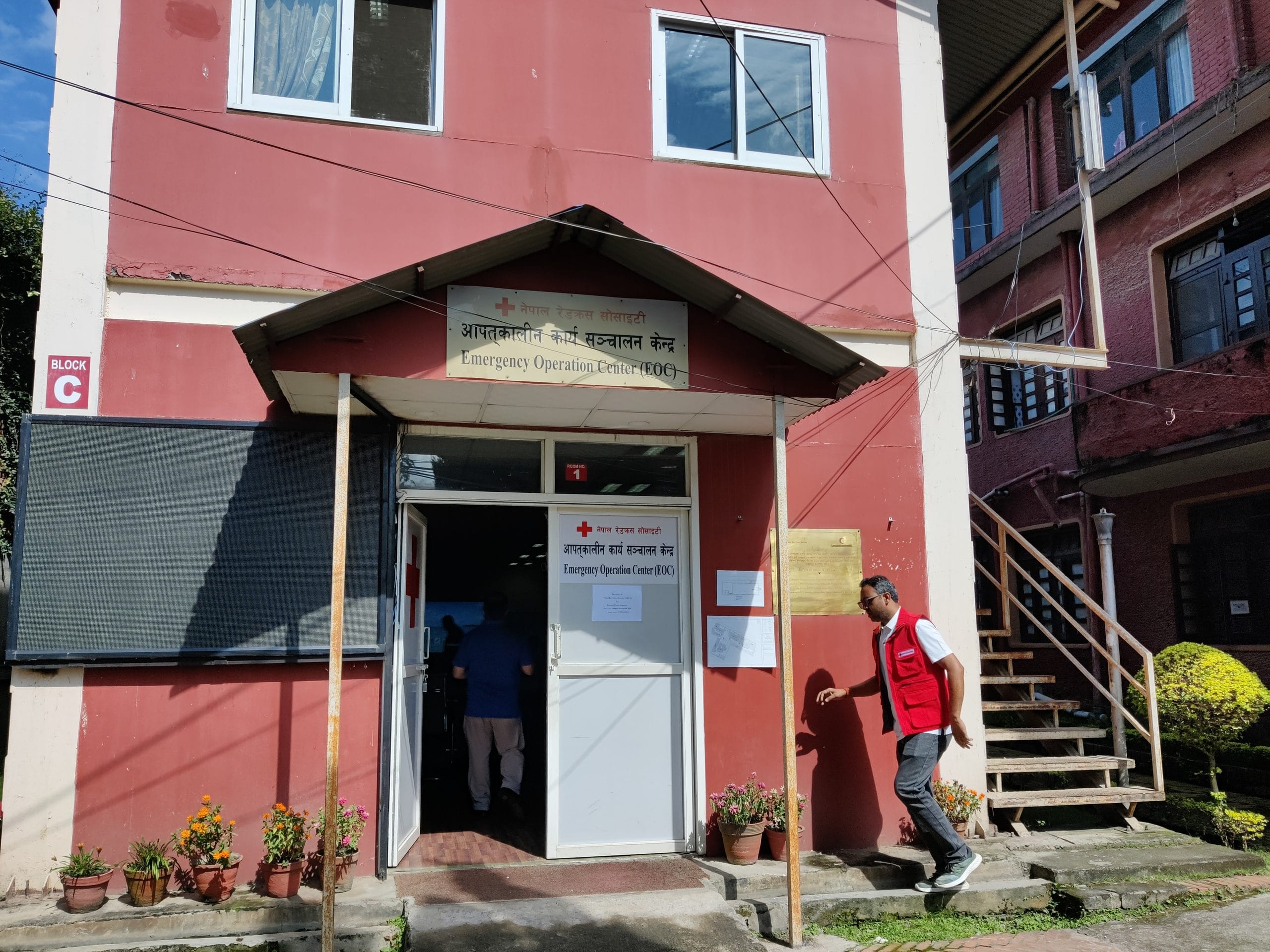 Bhandari at the Red Cross Emergency Operations Center in Kathmandu | Akanksha Mishra, ThePrint