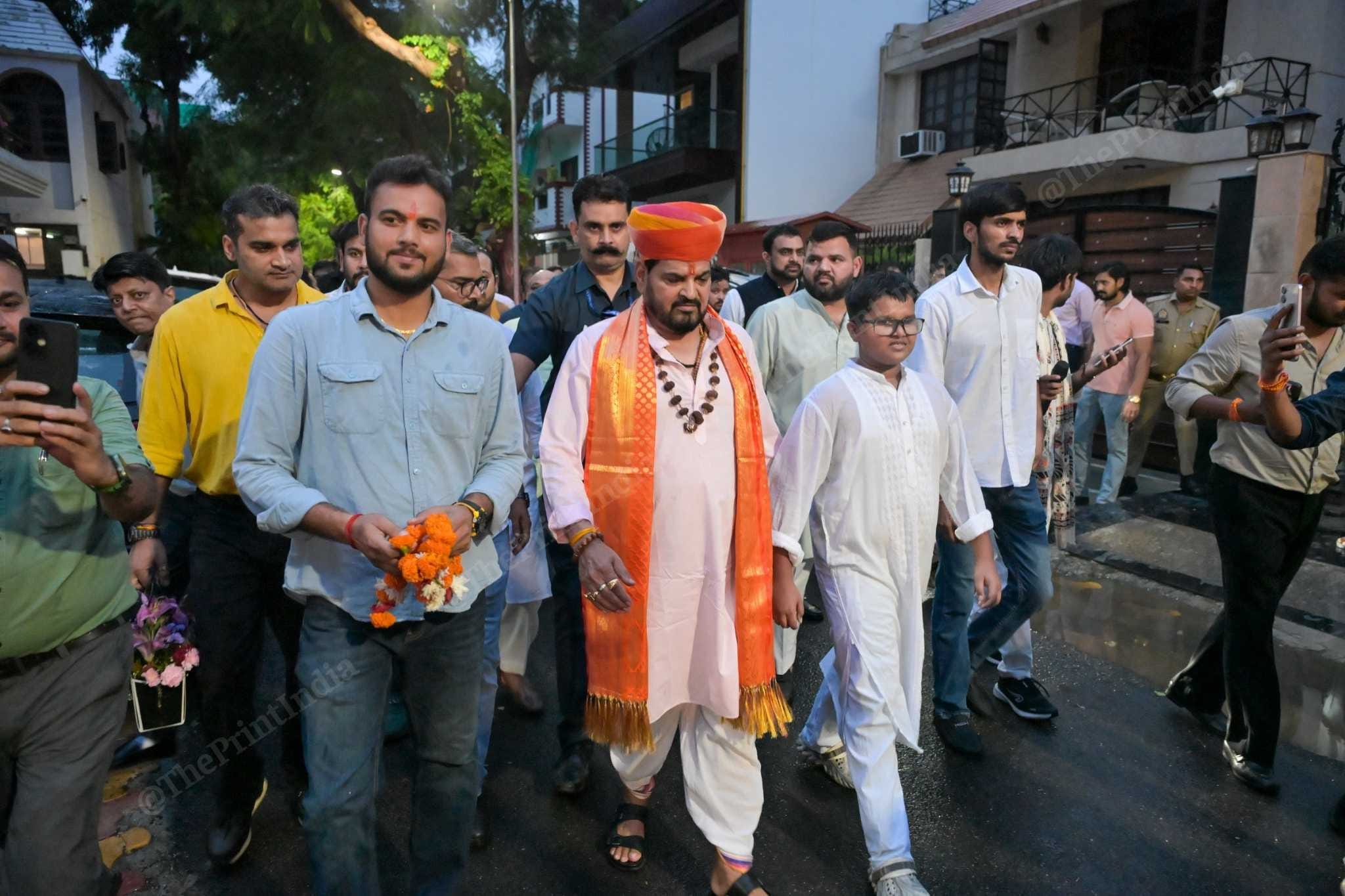 Singh with his supporters in Noida, Uttar Pradesh | Photo: Suraj Singh Bisht | ThePrint