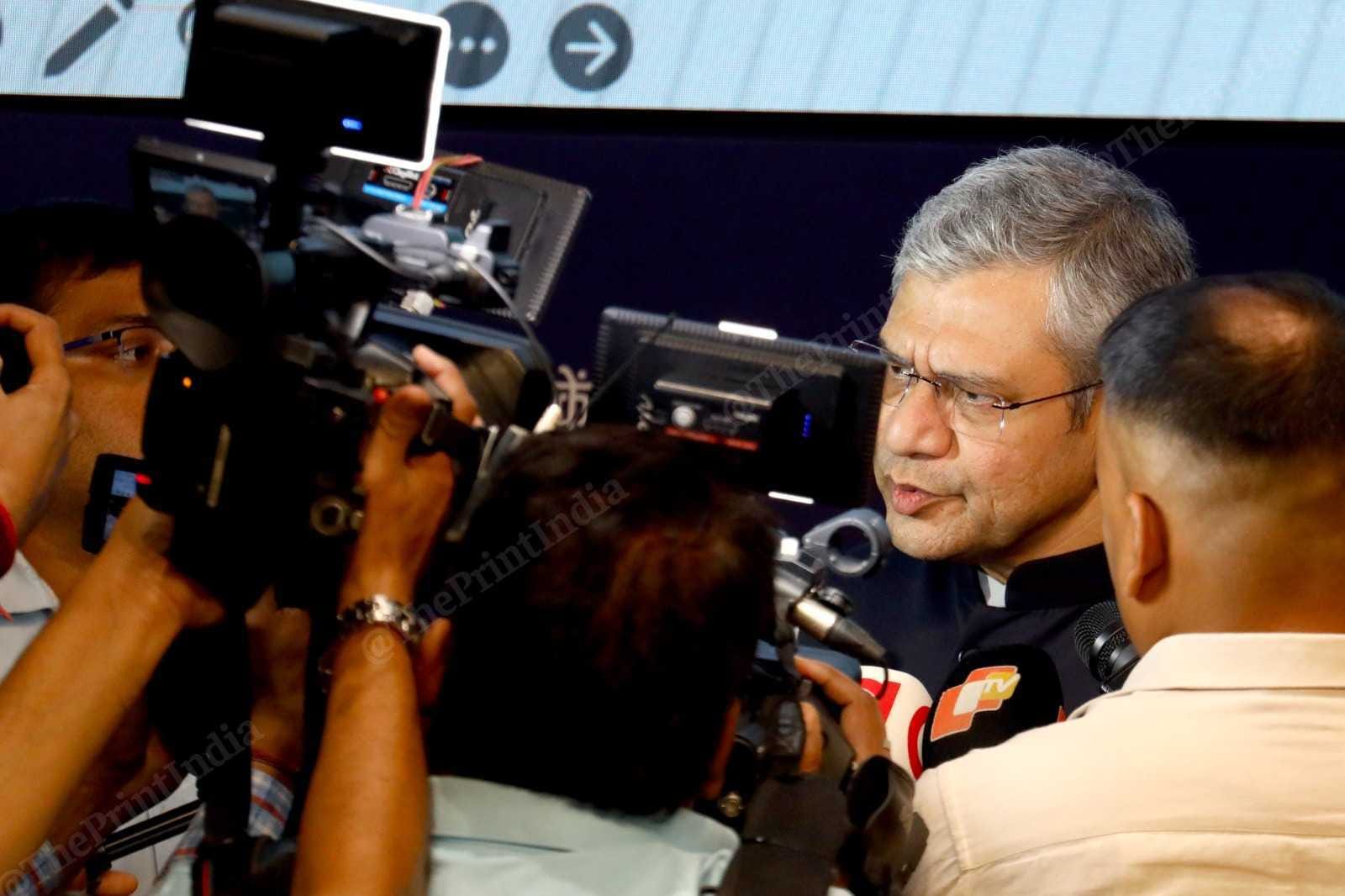 Union Minister for Information & Broadcasting and Railways Ashwini Vaishnaw briefing media persons about cabinet decisions in New Delhi on 19 August, 2026. | Praveen Jain/ThePrint