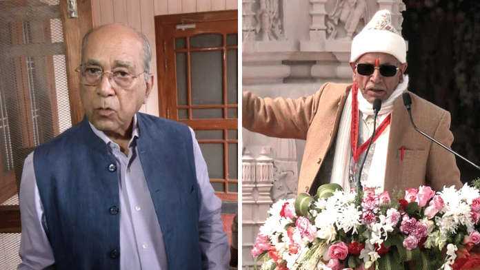 File Photo of Nripendra Misra (left) and Champat Rai | ANI