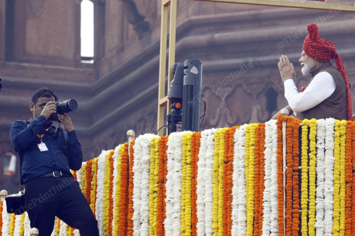 PM Modi arrives at Red Fort to address the nation on 80th Independence Day | Praveen Jain | ThePrint