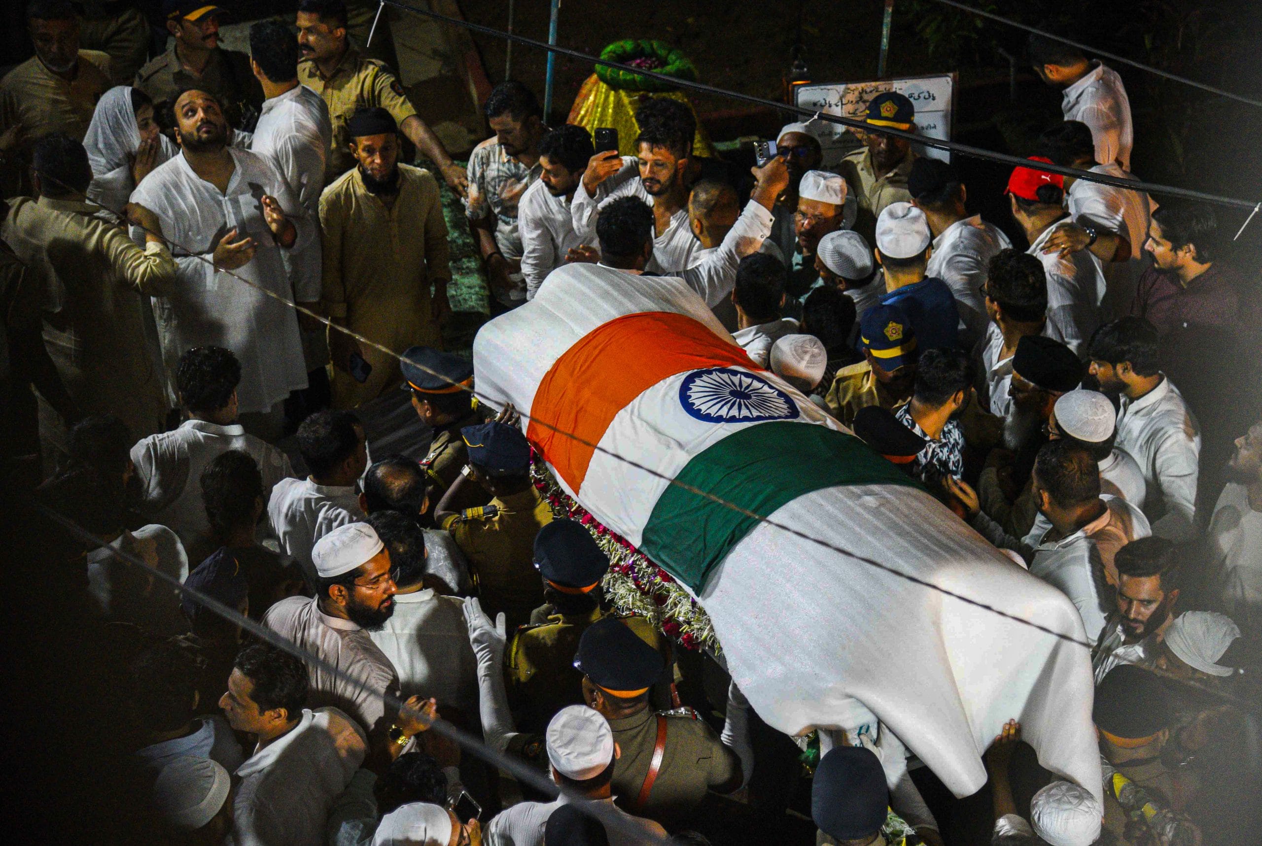 Baba Siddiqui's funeral procession in Bandra on 14 October 2024. | ANI