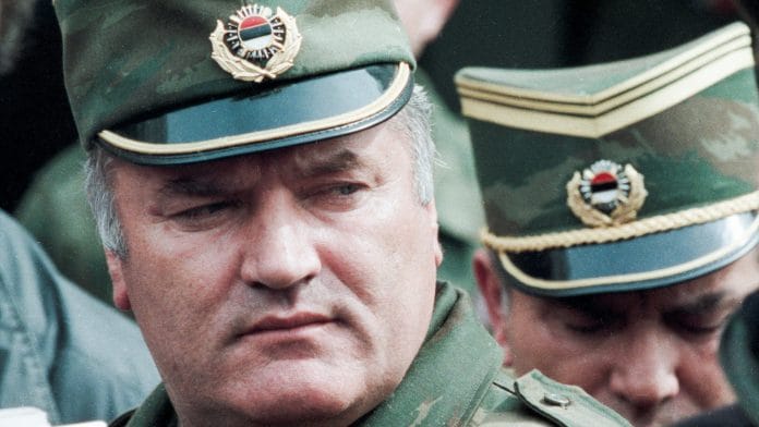 File photo of Bosnian Serb General Ratko Mladic leaves a meeting at the airport in Sarajevo, Bosnia and Herzegovina April 13, 1993. | Chris Helgren/Reuters