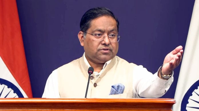 New Delhi, Aug 04 (ANI): Ministry of External Affairs (MEA) Spokesperson Randhir Jaiswal addresses a press briefing, in New Delhi on Tuesday. (ANI Video Grab)