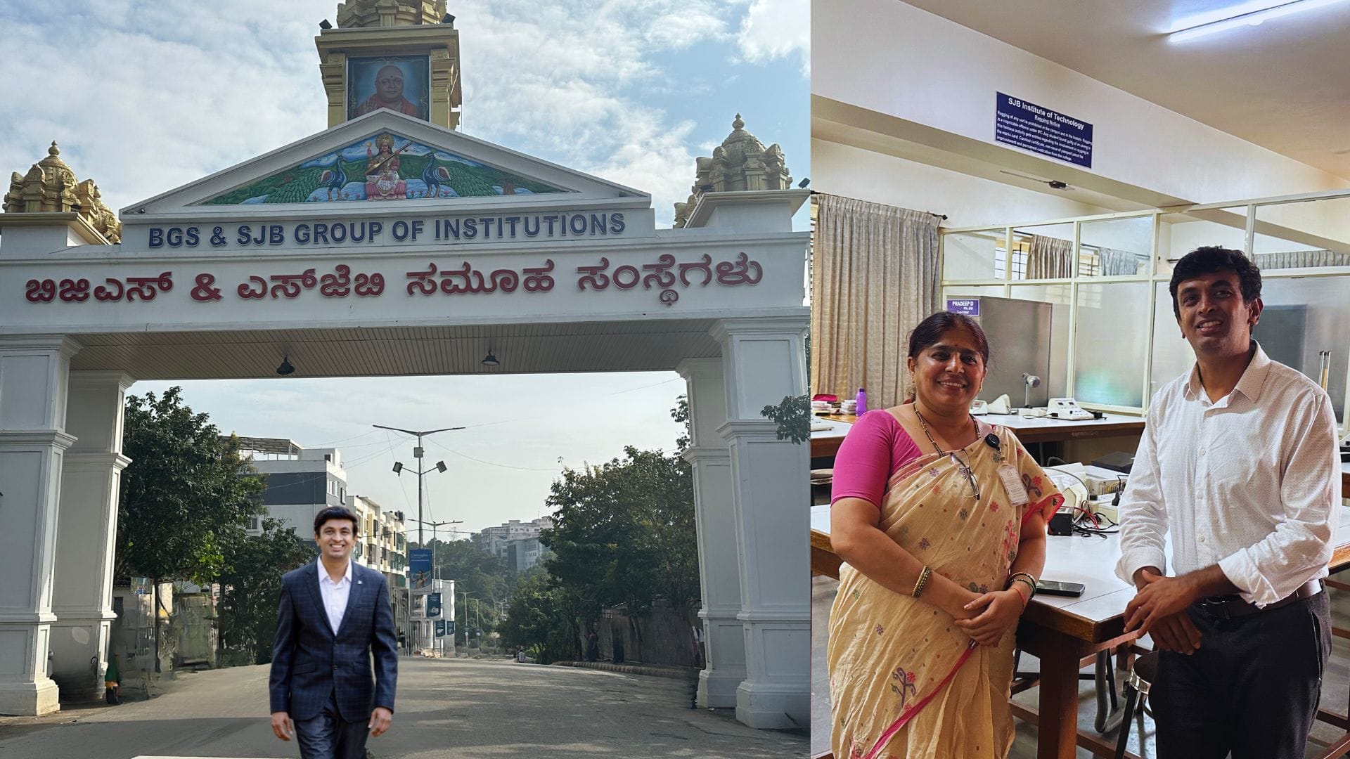  Nithin Hassan back at his alma mater after his return to India | By Special Arrangement