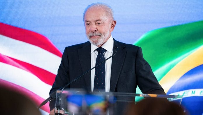Luiz Inacio Lula da Silva, Brazil's president, after meeting Donald Trump at the White House. | Bloomberg