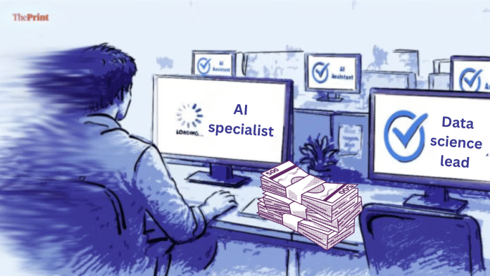 The rate card sets the monthly fee for an AI/Solution Architect, Data Science Lead and AI/ML Lead | Featured image by Shruti Naithani | ThePrint