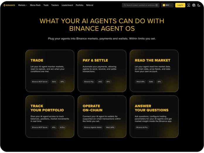Binance Introduces Agent OS to Connect AI Applications to Financial Infrastructure