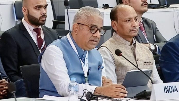 Union Environment Minister Bhupender Yadav addressing the Ministerial Dialogue on ‘Accelerating Drought Resilience’ at CoP17 of UNCCD in Ulaanbaatar, Mongolia on Tuesday