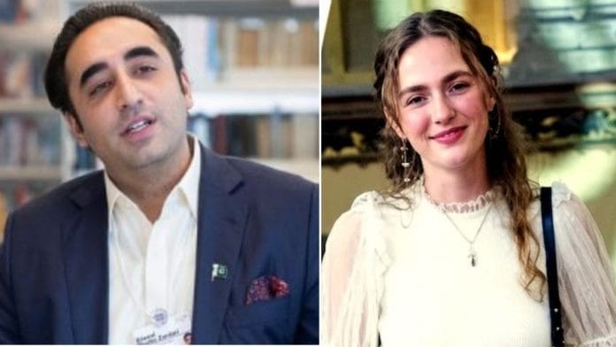 Pakistan People's Party (PPP) chairman Bilawal Bhutto Zardari and Gloria von Habsburg, a descendant of Austria’s last emperor