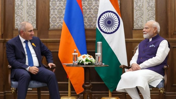Prime Minister Narendra Modi met Armenian PM Nikol Pashinyan on the sidelines of the SCO Summit in Bishkek. | @narendramodi/X