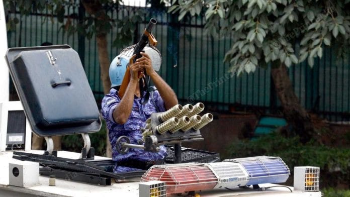 The Rapid Action Force fired pellets—both plastic and metallic ones—at the protesters on 20 July, injuring at least four | Praveen Jain