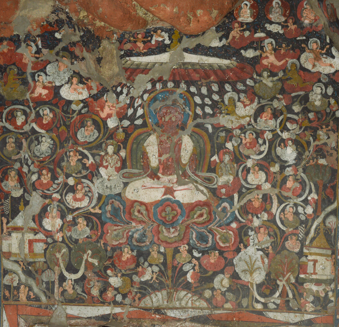 Amitabha in Sukhavati; Leh-Ladakh, India; c. 15th century | Photo: Vskmenon, 2018 | Wikimedia Commons