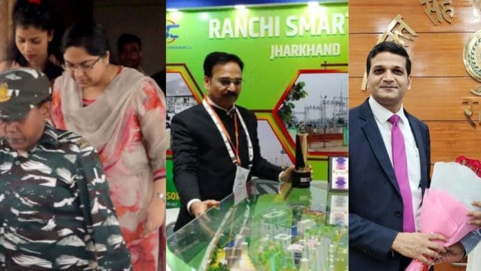 (L-R) File photos of IAS officers Pooja Singhal, Vinay Kumar Choubey and Chhavi Ranjan